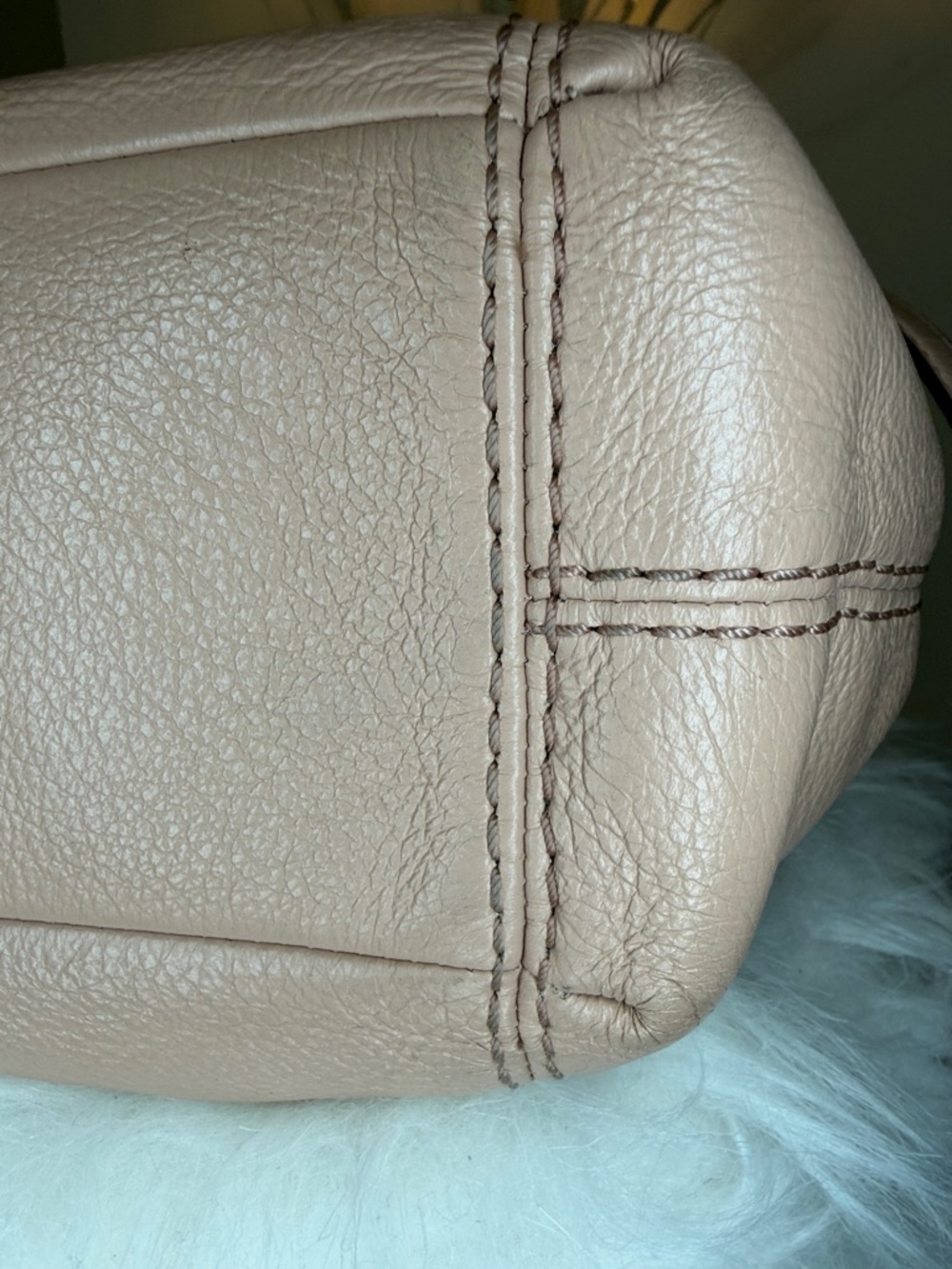 Coach EUC Lexy Beachwood pebbled Leather Blush convertible bag Stunning! - Picture 10 of 10